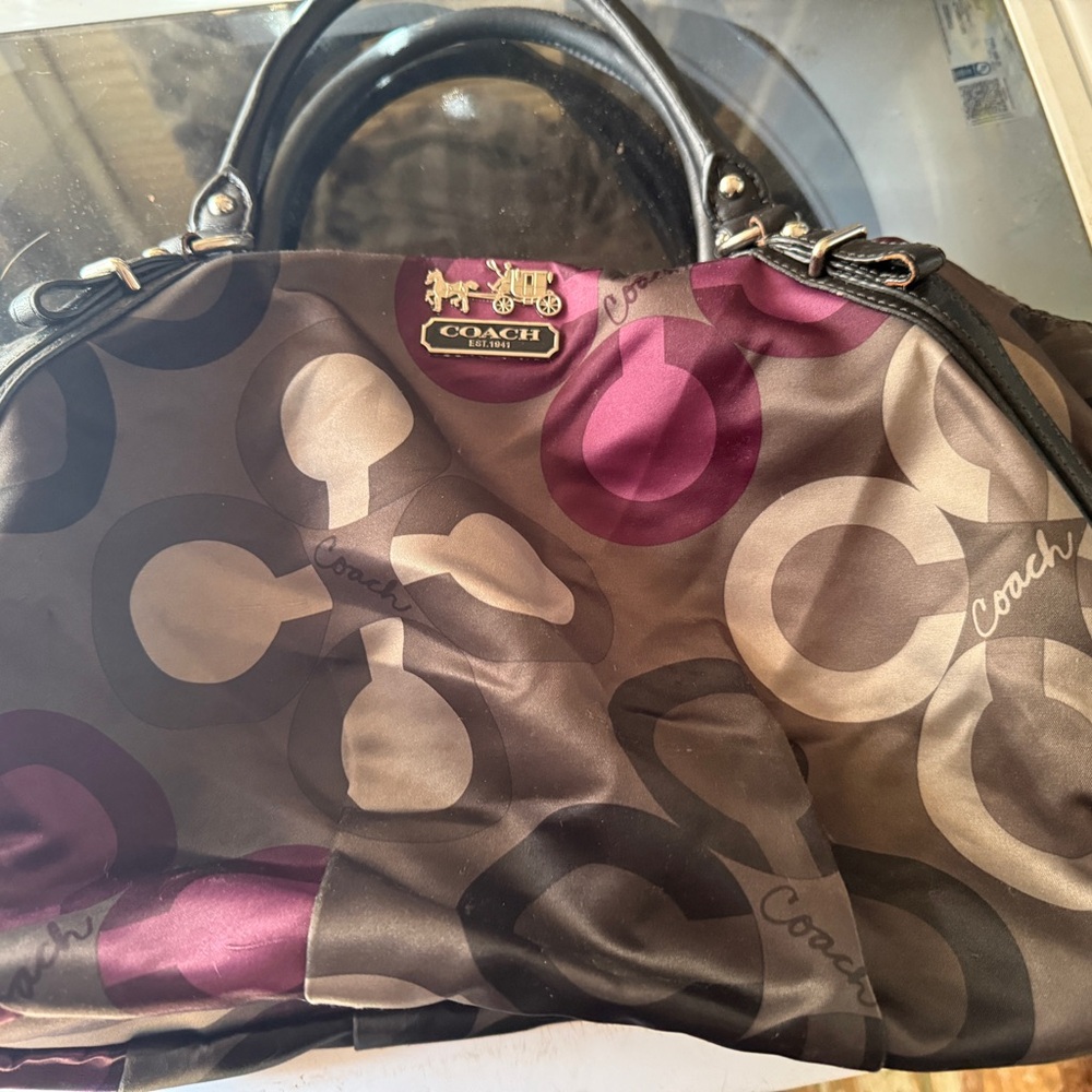Coach Women's Madison Sophia sateen clover purse